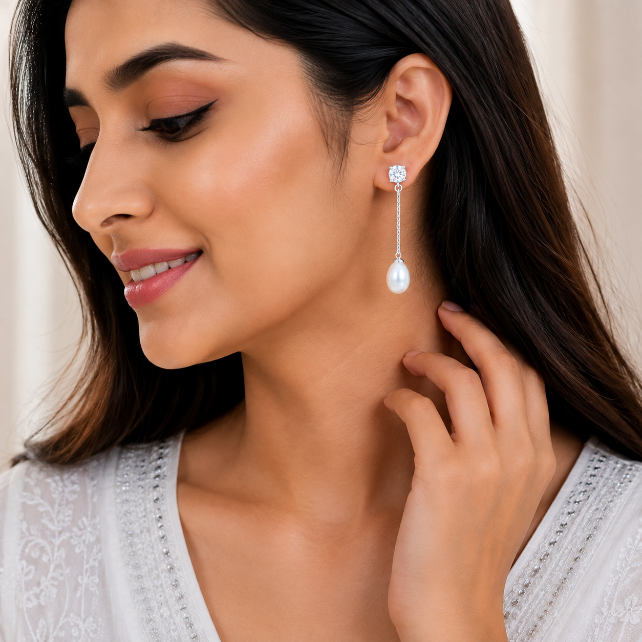 Elegant Pearl Drop Earrings